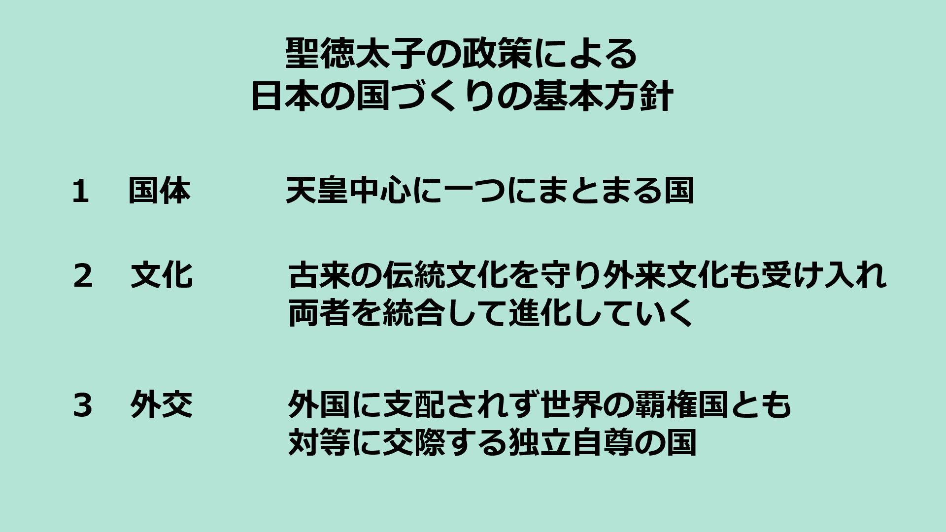 聖徳太子の3大方針